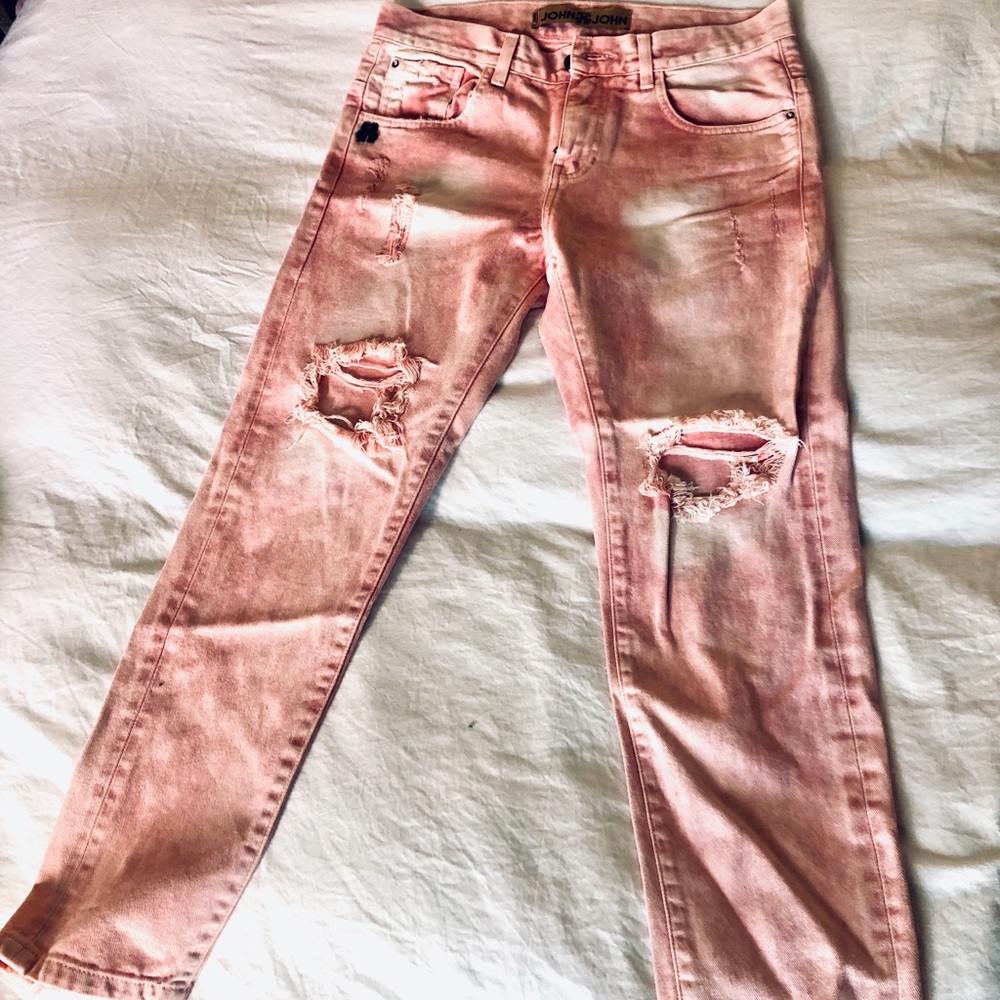 Brazilian brand - John John - Pink ripped Jeans